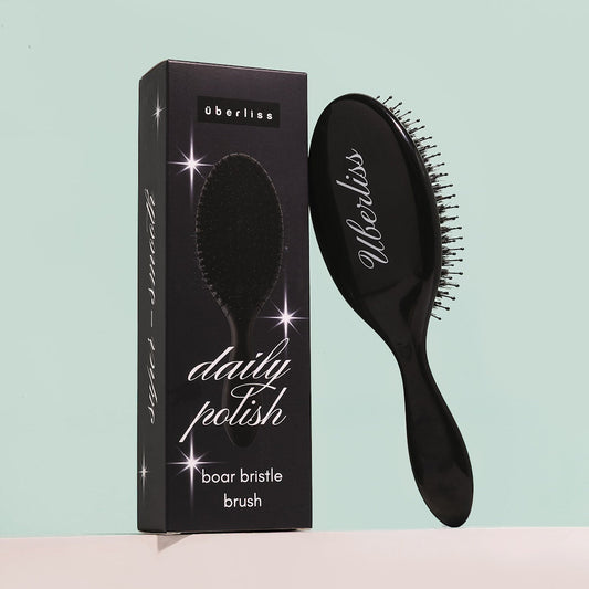 Daily Polish Boar Bristle Brush Black